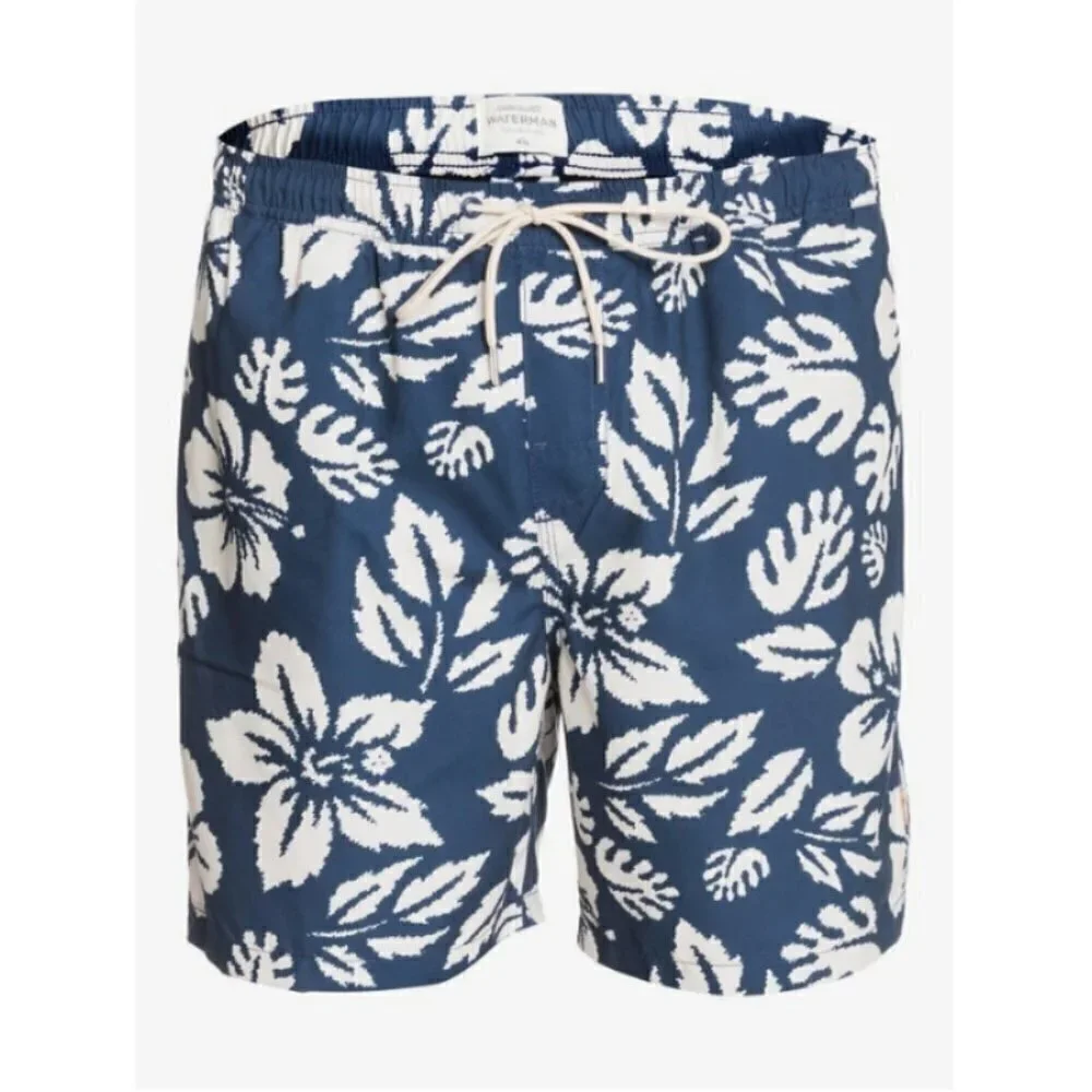 💕QUIKSILVER💕 Waterman Hawaii Print Board Shorts Swim Trunks Floral XL NWT